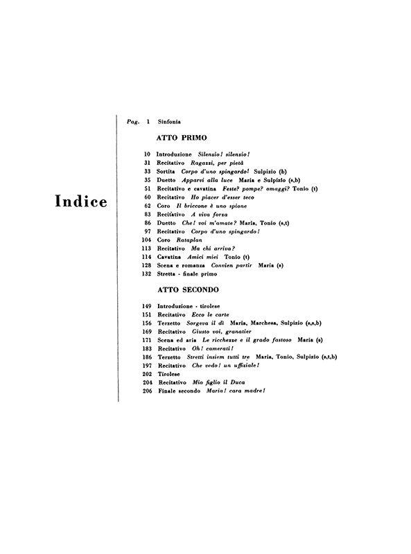 La figlia del reggimento - Italian Text